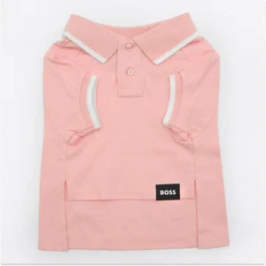 Boss Polo Tshirt for Dogs (Pink Cream)