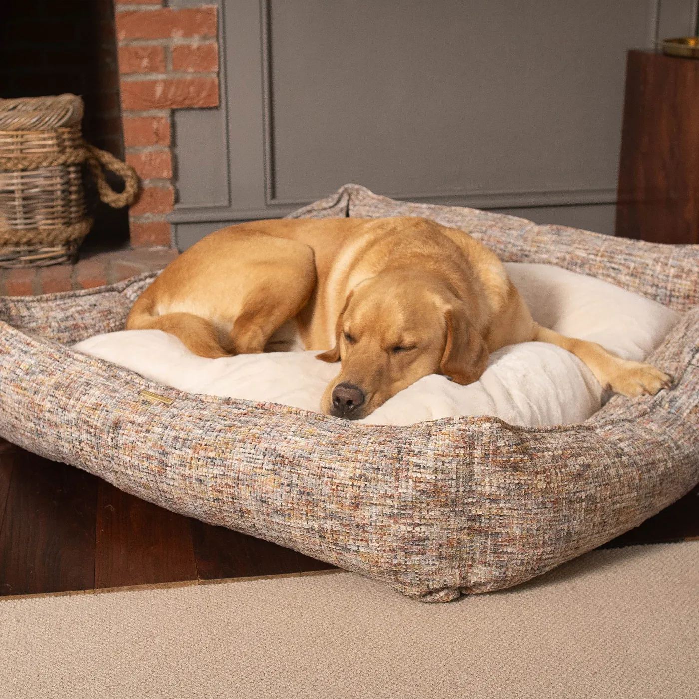 Box Bed With Removable Cover in Opal Minerals by Lords & Labradors