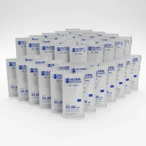 (Box of 25) 35 ppt Salinity Calibration Solution Packs HI70024P (25 x 20 mL) - Hanna Instruments
