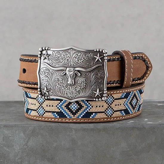 Boys' Aztec Longhorn Buckle Belt