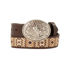 Boys M+F Ariat Rattlesnake Embroidered Belt