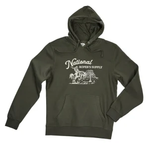 Brandcowboy Bucking Horse Olive Hoodie