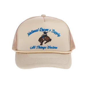 Brandcowboy National Ropers Supply Cream Bronc Rider Foam Cap