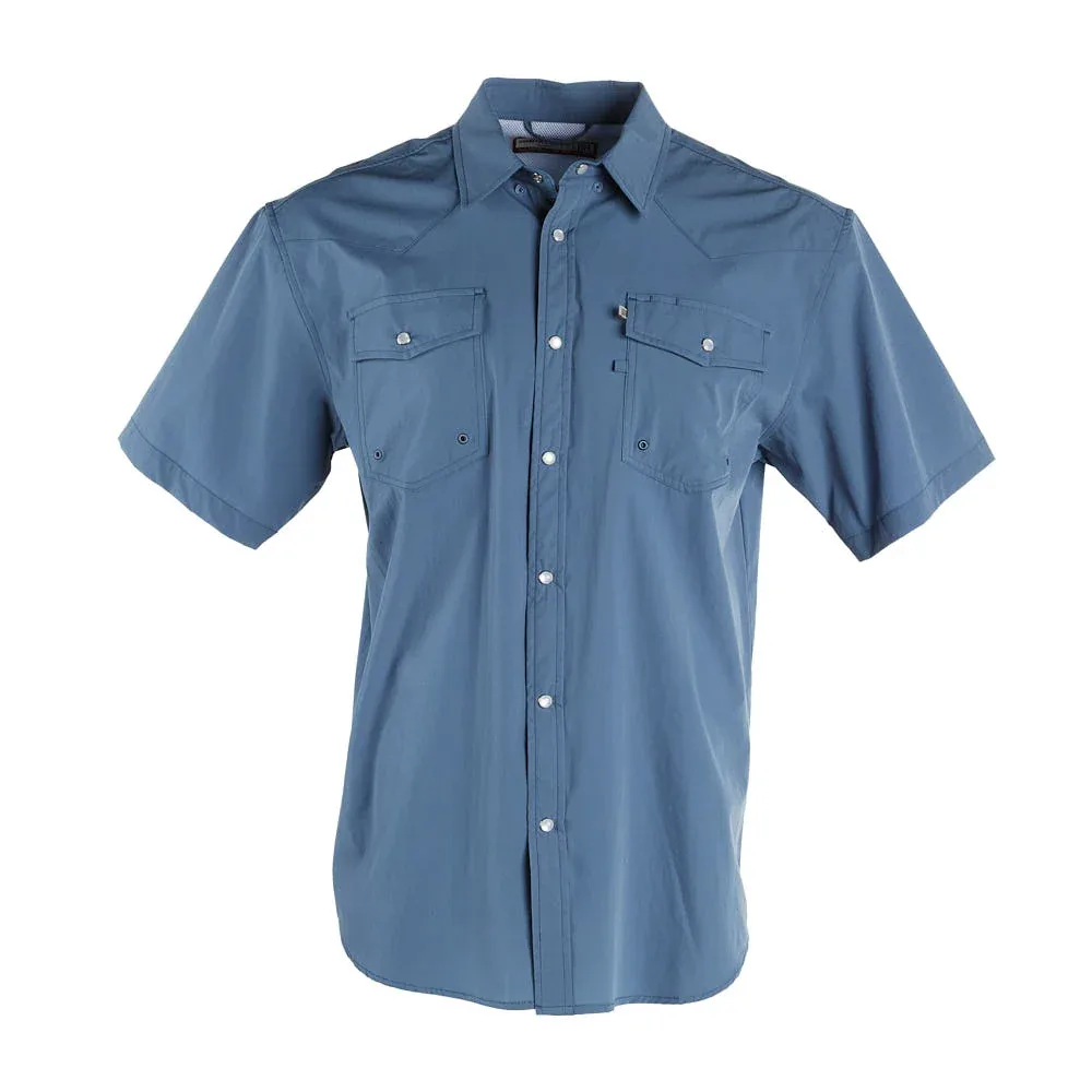 Brandcowboy Sandhill Ranch Medium Blue Short Sleeve Pearl Snap Shirt - Image 2