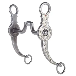 Brandon Anthony Bit & Spur Co. Silver Engraved Square Hinge Port Shank Bit