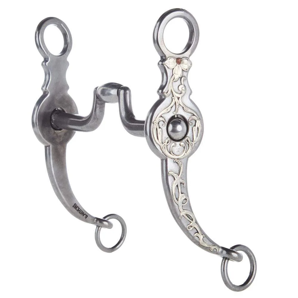 Brandon Anthony Bit & Spur Co. Silver Engraved Square Hinge Port Shank Bit