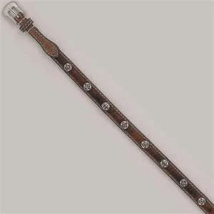 Brindle Hair-On Hatband With Conchos