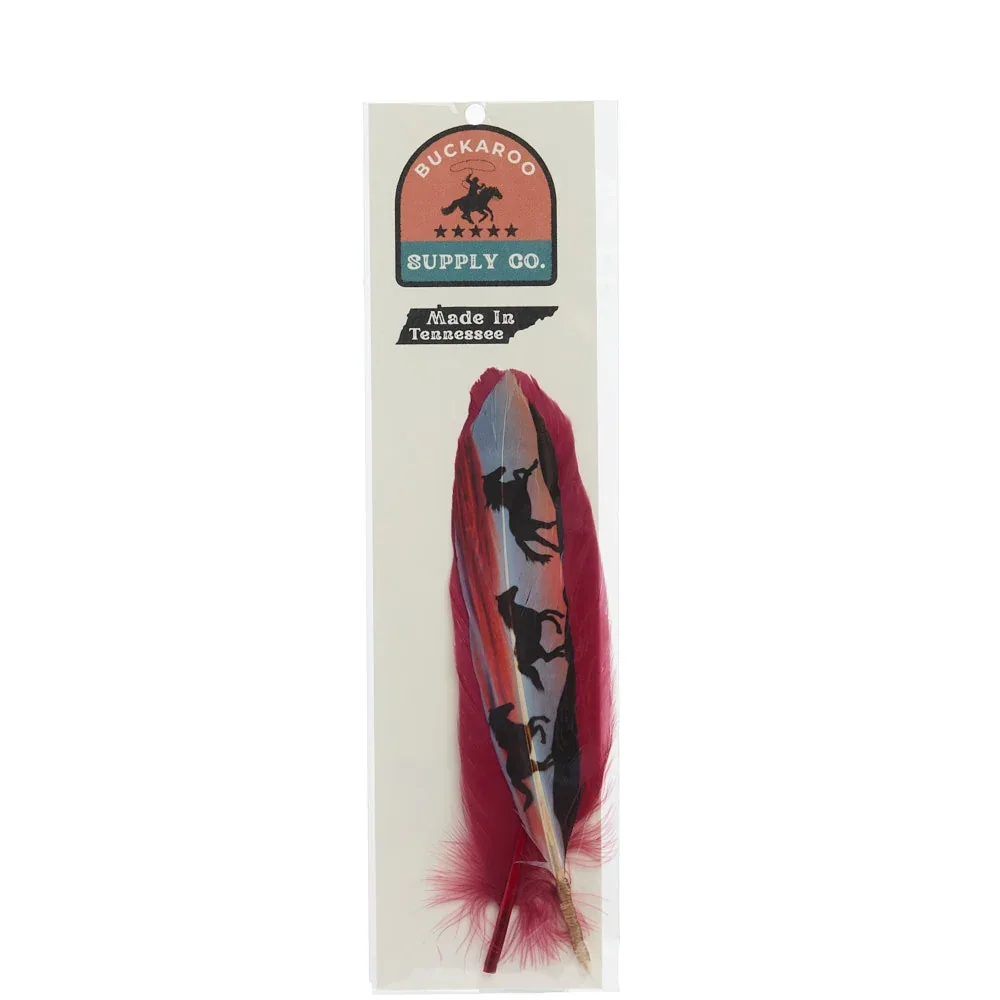 Buckaroo Supply Company Hat Feathers Wild Sunset Horses #6 Feather