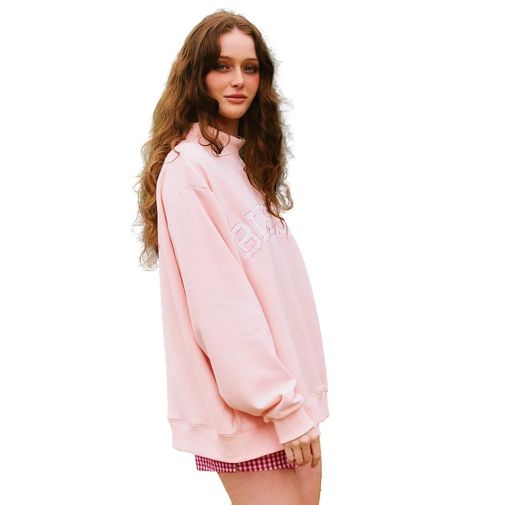 Bucketlist Women's Baby Pink Blessed Embroidered Sweatshirt - Image 2