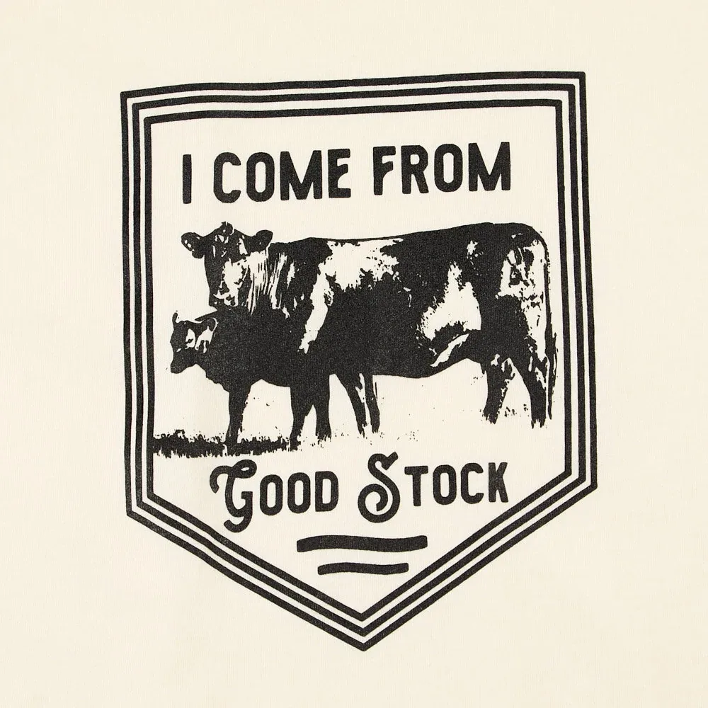 Buckin Baby Boy's I Come From Good Stock Natural Tee Shirt - Image 2
