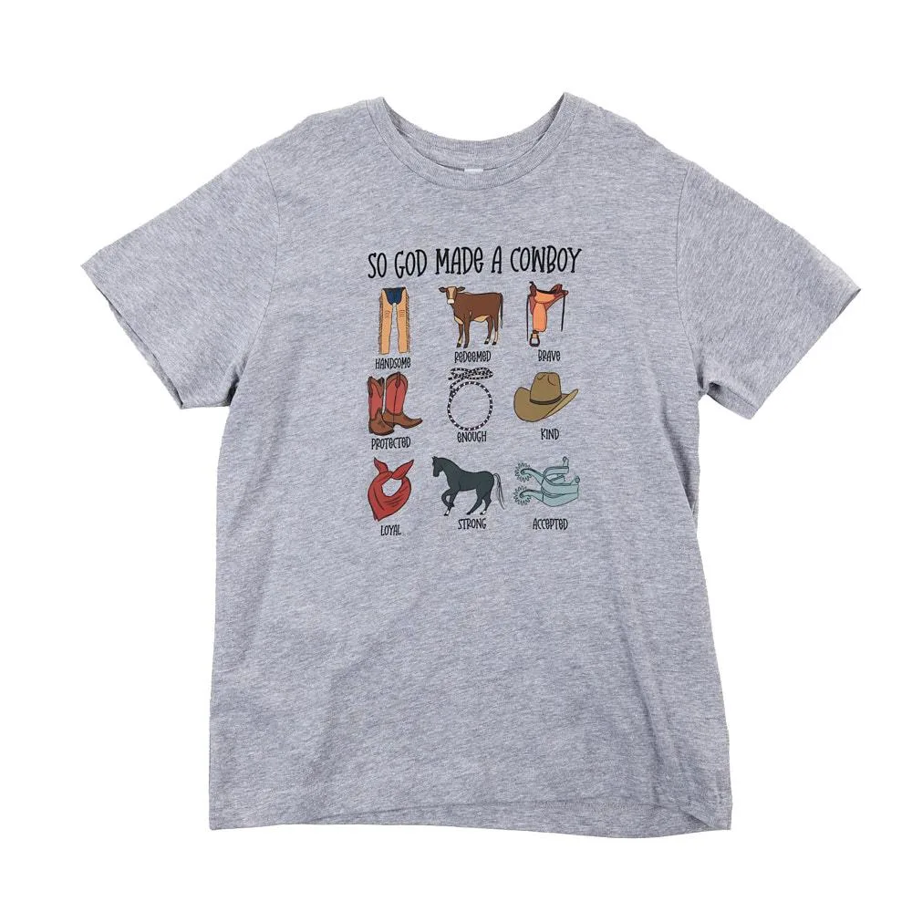 Buckin Baby Boy's So God Made A Cowboy Tee Shirt