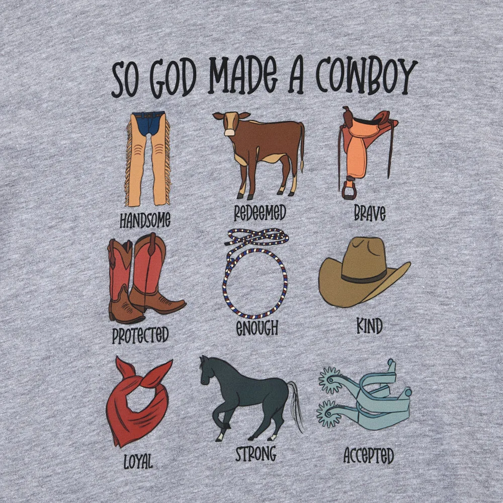 Buckin Baby Boy's So God Made A Cowboy Tee Shirt - Image 2