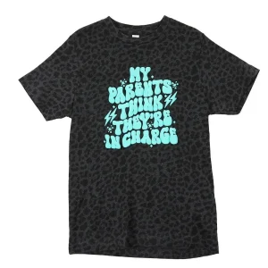 Buckin Baby Girl's My Parents Think They Are in Charge Tee Shirt