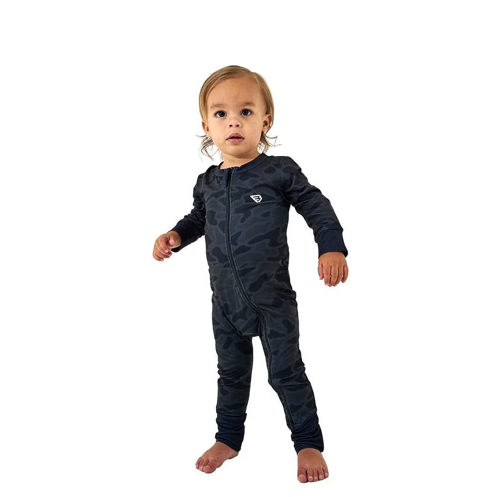 Burlebo Boy's Black Camo Zip Up