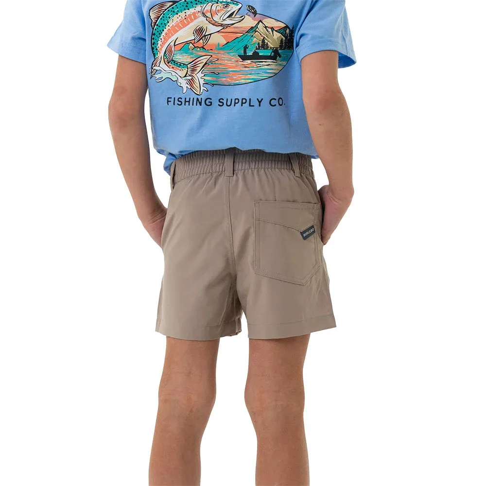 Burlebo Boy's Cobblestone Khaki Performance Shorts - Image 2
