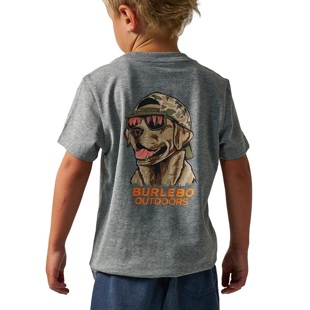 Burlebo Boy's Dark Grey Dog Tee Shirt