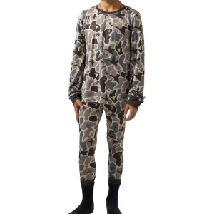 Burlebo Boy's Mallard Mayhem Camo PJ Set