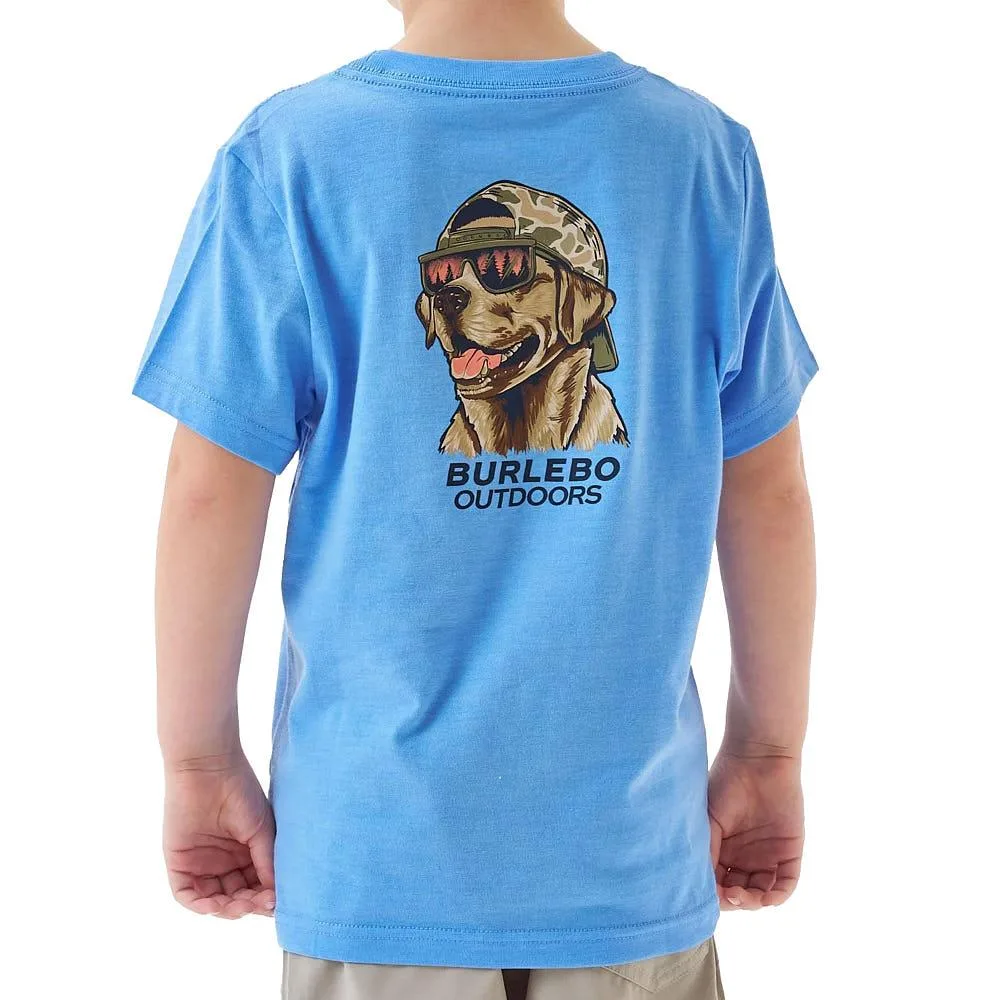 Burlebo Boy's Periwinkle Dog with Cap Tee Shirt