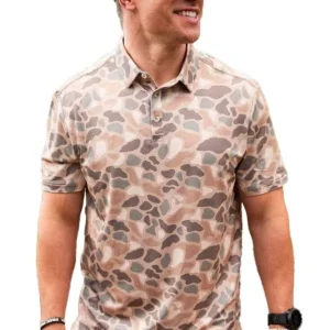 Burlebo Mens Pintail Camo Performance Polo