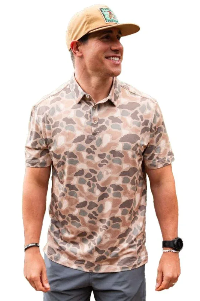 Burlebo Mens Pintail Camo Performance Polo