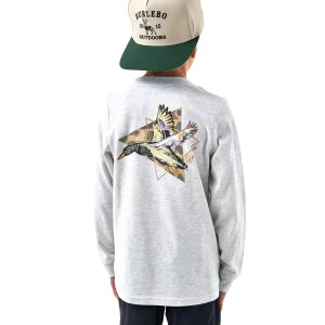 Burlebo Youth Pintail Triangle Duck Grey Long Sleeve Tee Shirt