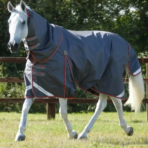 Buster 50g Turnout Rug with Snug-Fit Neck Cover Grey