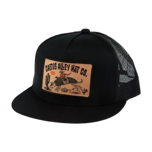 Cactus Alley Hat Co Buckin Dillo Black Cap