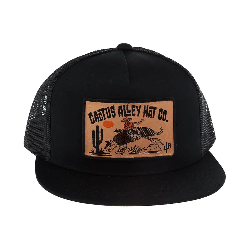 Cactus Alley Hat Co Buckin Dillo Black Cap - Image 2