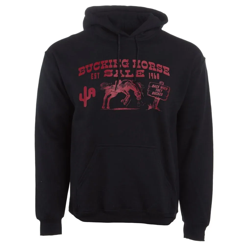 Cactus Alley Hat Co Bucking Horse Black Hoodie