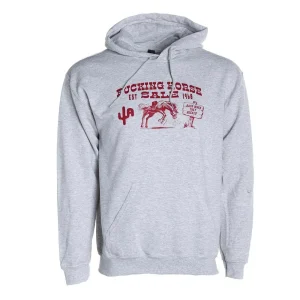 Cactus Alley Hat Co Bucking Horse Grey Hoodie