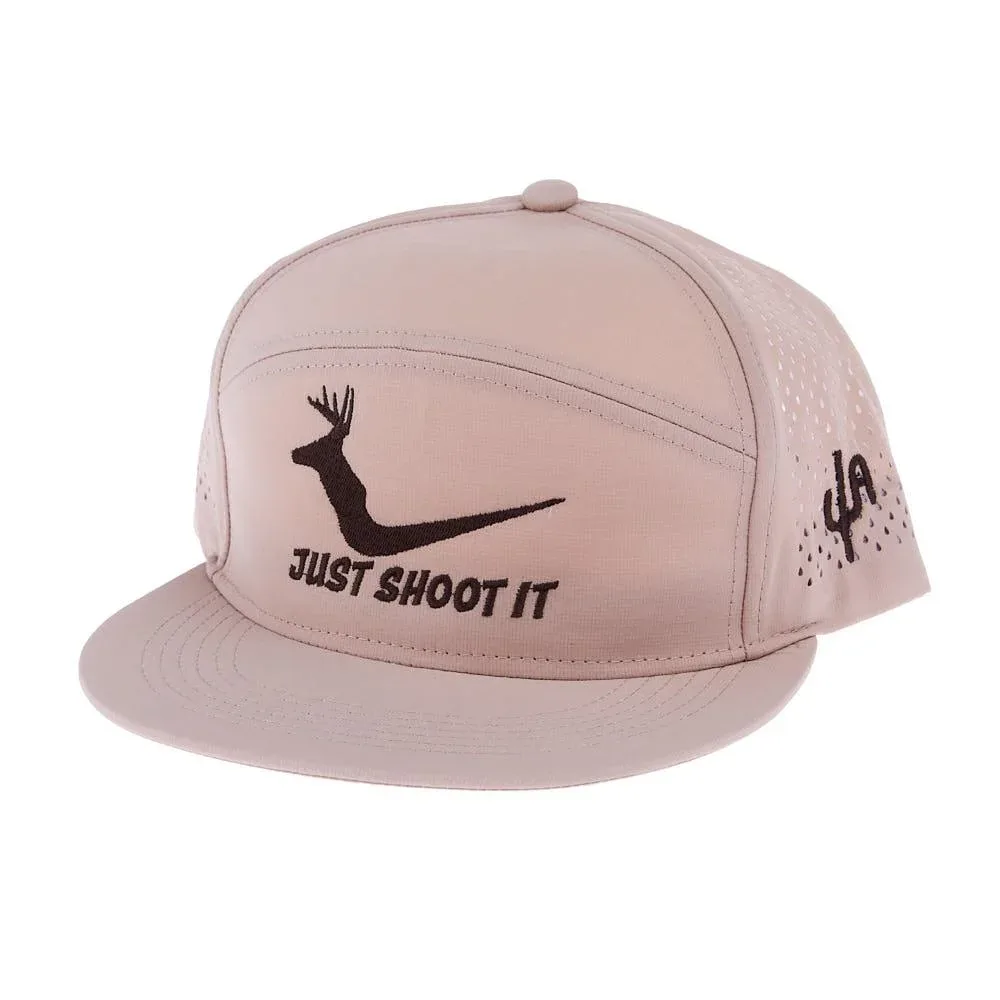 Cactus Alley Hat Co Just Shoot It White Tail Khaki Cap