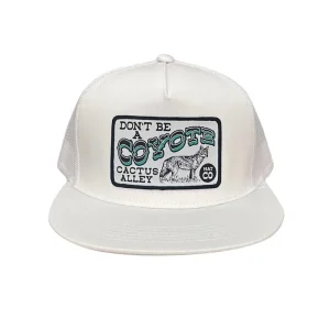 Cactus Alley Hat Co yote White Cap
