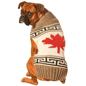 Canadian Maple Leaf Dog Sweater