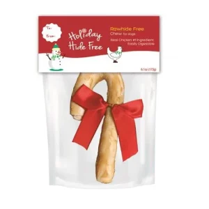 Canine Naturals Chicken Candy Cane Natural Dog Chews - 6-7 Inch - 4.5 oz