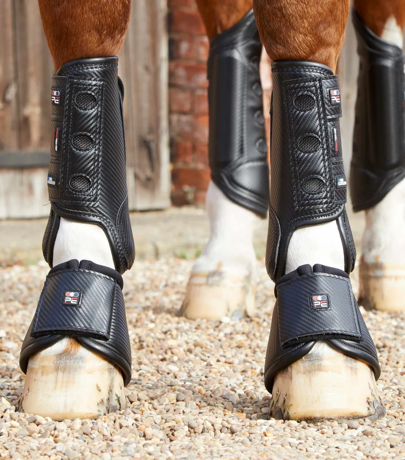 Carbon Tech Air Cooled Eventing Boots Black Front - Image 2