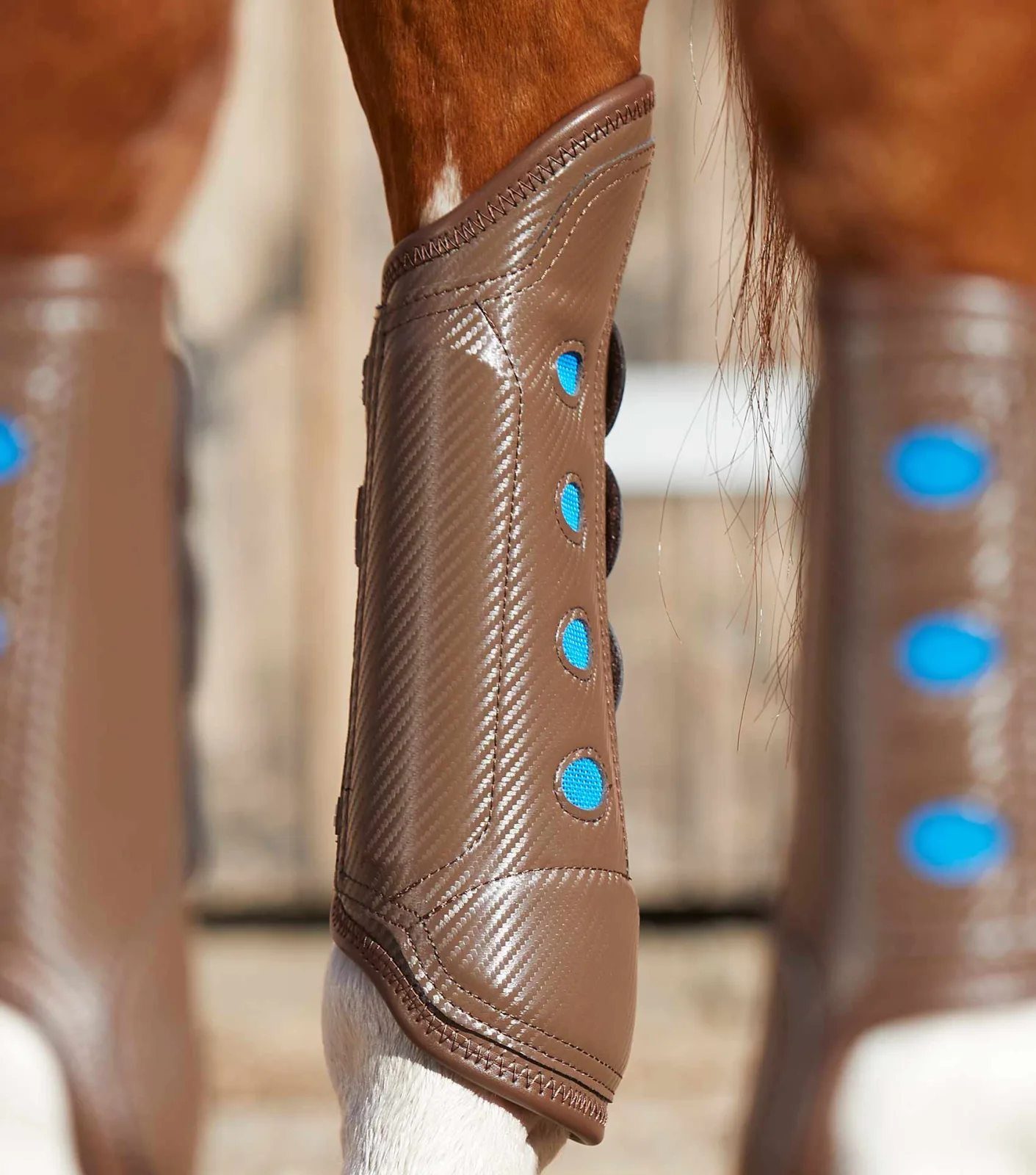 Carbon Tech Air Cooled Eventing Boots Brown Hind - Image 2