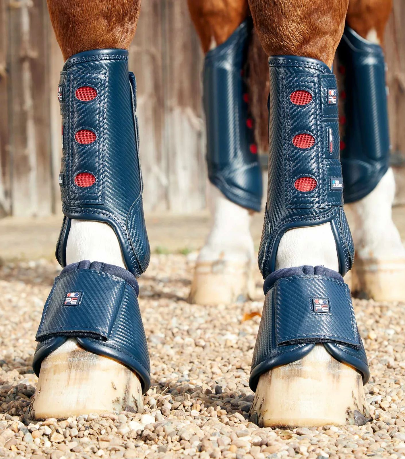 Carbon Tech Air Cooled Eventing Boots Navy Front - Image 2