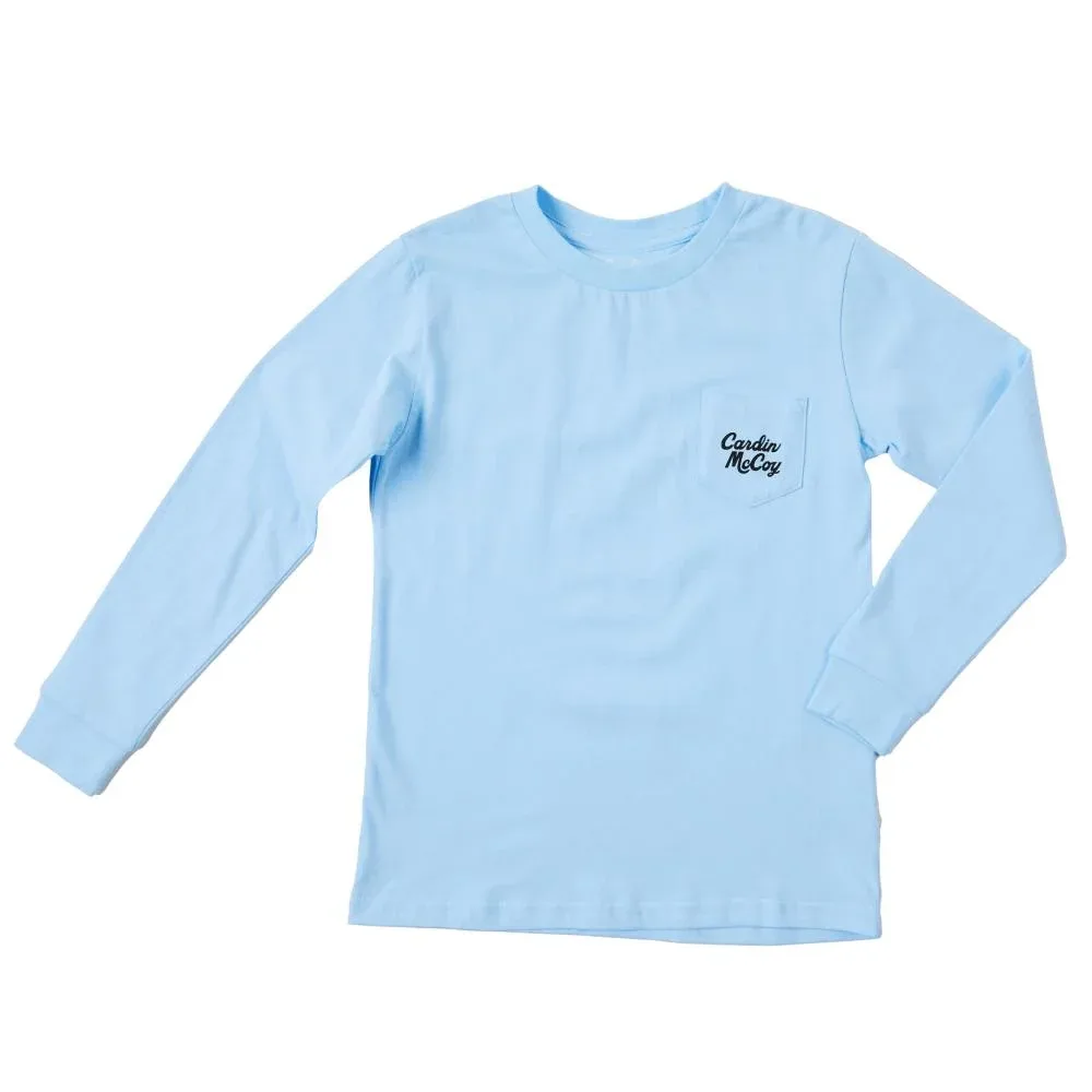 Cardin Mccoy Boys Blue Long Sleeve Glorify Him Tee