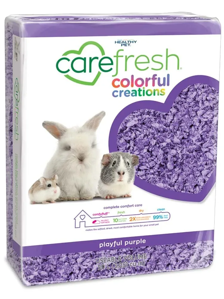CareFRESH Colorful Creations Small Animal Bedding Playful, Purple 50 L