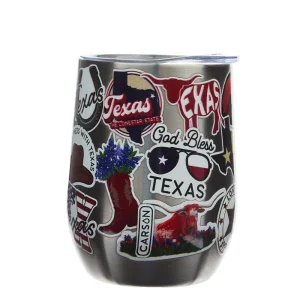Carson Gifts Texas 12oz Stainless Steel Wine Tumbler