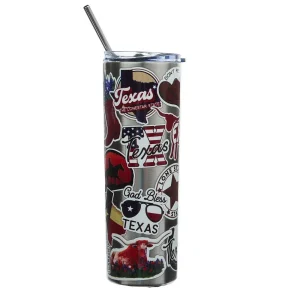 Carson Gifts Texas 23oz Stainless Steel with Straw Tumbler