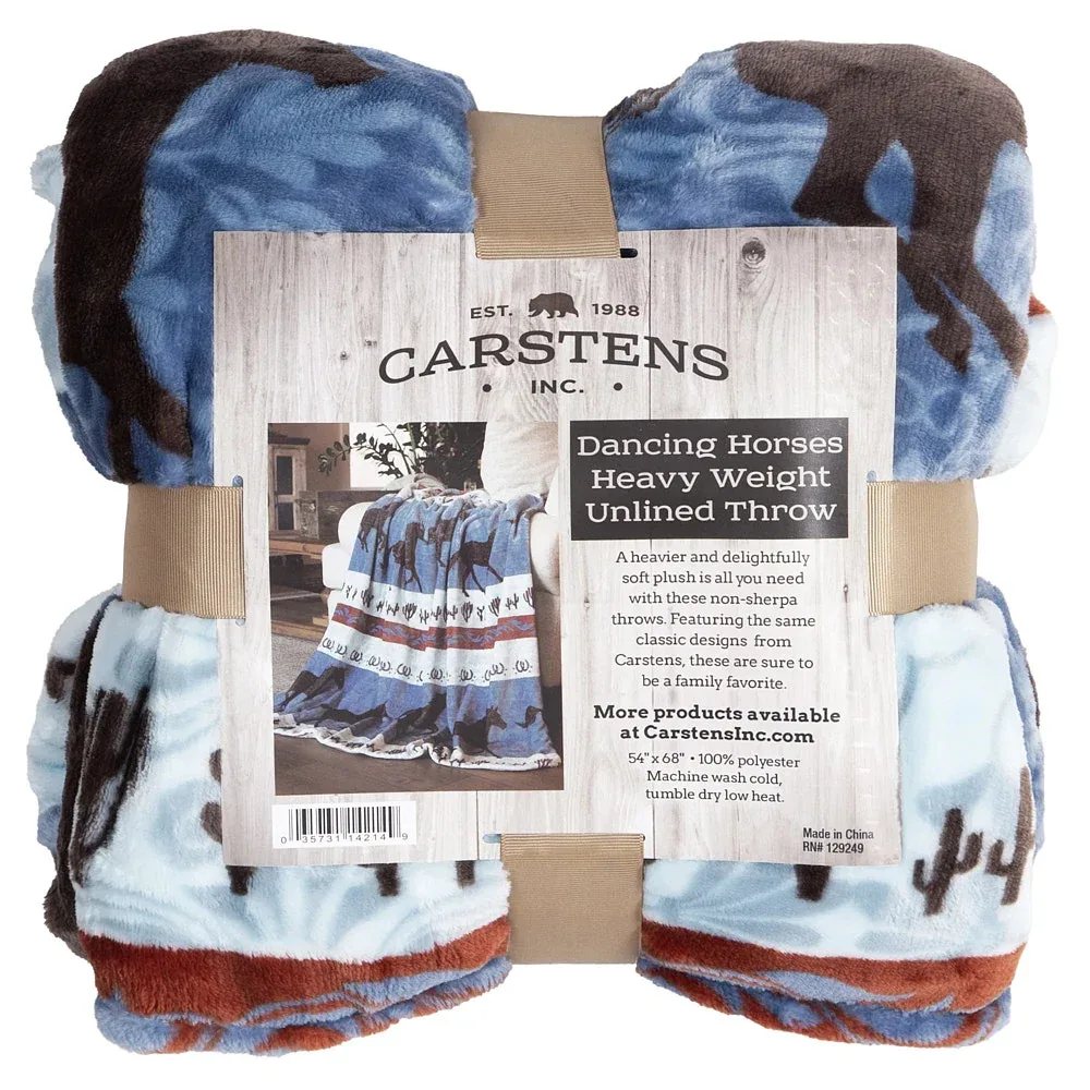 Carstens Dancing Desert Horse Light Plush Throw - Image 2