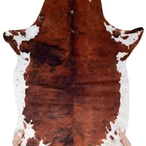 Carstens Small Faux Cowhide White Belly Accent Rug