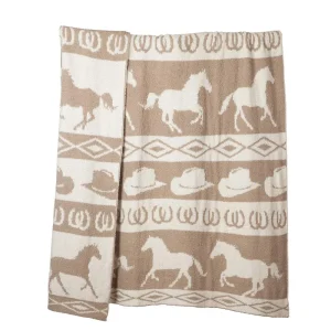 Carstens Tan Rodeo Stretchy Throw