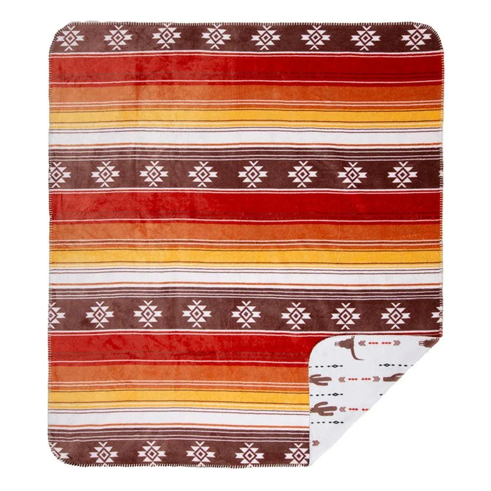 Carstens Wrangler Desert Sands Double Sided Plush Throw