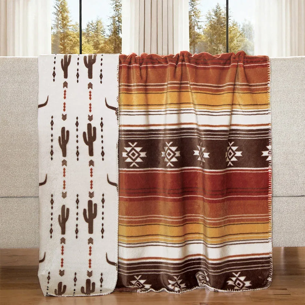 Carstens Wrangler Desert Sands Double Sided Plush Throw - Image 2