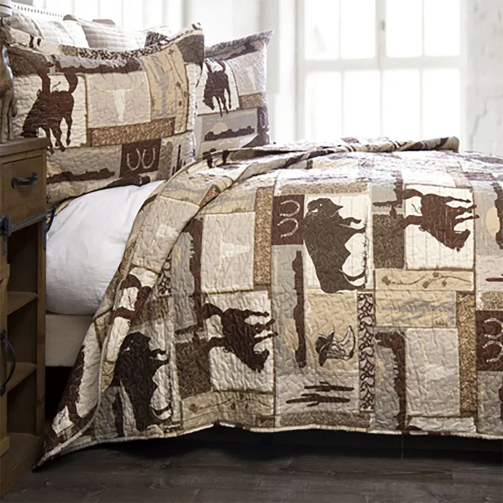 Carstens Wrangler Vintage Cowboy Quilt King Set - Image 2