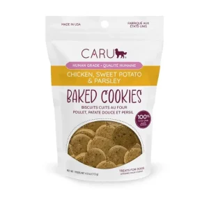 Caru Chicken, Sweet Potato & Parsley Baked Cookie Dog Treats 4 oz