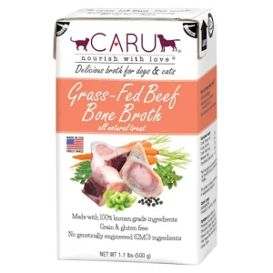 Caru Grass-Fed Beef Bone Broth Canned Cat and Dog Food - 17.6 oz - Case of 6