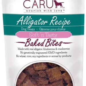 Caru Natural Alligator Recipe Bites Soft and Chewy Dog Treats - 4 oz